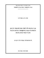 Quản trị rủi ro thẻ tín dụng tại ngân hàng thương mại cổ phần hàng hải việt nam 