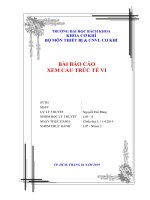 Báo cáo thí nghiệm vật liệu học và xử lý bài 2 bài 3