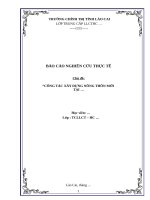 báo cáo nghiên cứu thực tế công tác xây dựng nông thôn mới tại xã   huyện    