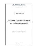 Phát triển dịch vụ phi tín dụng tại NHTMCP công thương việt nam chi nhánh đông hải dương 