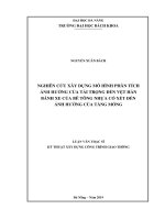 Nghiên cứu xây dựng mô hình phân tích ảnh hưởng của tải trọng đến vệt hằn bánh xe của bê tông nhựa có xét đến ảnh hưởng của tầng móng 