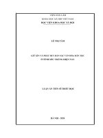 Giữ gìn và phát huy bản sắc văn hóa dân tộc ở tỉnh sóc trăng hiện nay 