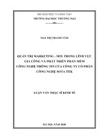quản trị marketing   mix trong lĩnh vực gia công và phát triển phần mềm công nghệ thông tin của công ty cổ phần công nghệ sota tek 