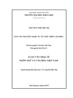 Tản văn nguyễn ngọc tư từ góc nhìn văn hóa 