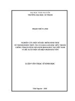 Nghiên cứu một số đặc điểm sinh thái về thành phần thức ăn của hai loài đặc hữu thuộc giống thạch sùng mí goniurosaurus tại việt nam và đề xuất một số biện pháp bảo tồn​ 