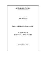 Phong cách truyện ngắn lê văn thảo 