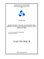 Dự đoán hành vi làm việc an toàn trên công trường xây dựng việt nam bằng công cụ ANN và hồi quy đa biến