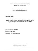 SKKN HƯỚNG DẪN HỌC SINH CÁCH TÌM LỜI GIẢIMỘT SỐ DẠNG TOÁN NÂNG CAO LỚP 6