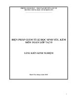73 SKKN toán 7 biện pháp giảm tỉ lệ học sinh yếu, kém môn toán lớp 7 