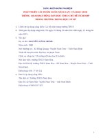 SKKN HOẠT ĐỘNG dạy học THEO CHỦ đề TÍCH hợp