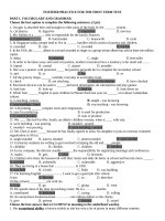 ÔN tập cuối kì I ANH 10 có đáp án