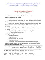 Giáo án (kế hoạch bài học) môn công nghệ lớp 10 soạn theo 5 hoạt động chi tiết 2020