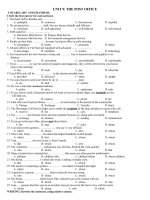 ÔN tập UNIT 9  lớp 11  SÁCH cũ