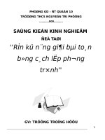 rèn luyện kỹ năng giải bài toán bằng cách lập PT