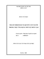 Trách nhiệm bảo vệ quyền con người trong việc ứng dụng trí tuệ nhân tạo 