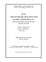 SKKN toán 8  phân tích đa thức thành nhân tử