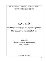 03 SKKN hình 8 phát huy tính sáng tạo của học sinh qua việc khai thác một số bài toán hình học 