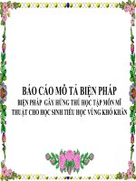 báo cáo giải pháp thi giáo viên giỏi mĩ thuật tiểu học