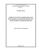 Nghiên cứu đề xuất định hướng quy hoạch không gian mở đô thị khu vực quận hà đông, thành phố hà nội​ 
