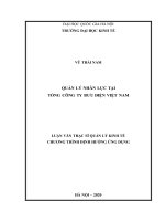 Quản lý nhân lực tại tổng công ty bưu điện việt nam 