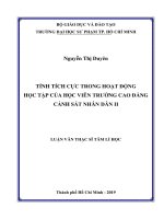 Tính tích cực trong hoạt động học tập của học viên trường cao đẳng cảnh sát nhân dân II 