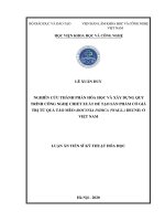 Nghiên cứu thành phần hóa học và xây dựng quy trình công nghệ chiết xuất để tạo sản phẩm có giá trị từ quả táo mèo (docynia indica (wall ) decne) ở việt nam  