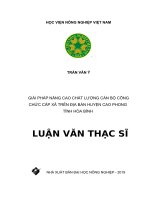 GIẢI PHÁP NÂNG CAO CHẤT LƯỢNG CÁN BỘ CÔNG CHỨC CẤP XÃ TRÊN ĐỊA BÀN HUYỆN CAO PHONG TỈNH HÒA BÌNH