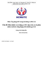 Điều khiển vị trí động cơ DC dựa trên cơ sở phần mềm labview ứng dụng trên bướm ga ô tô