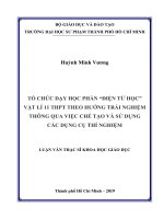 Tổ chức dạy học phần điện tử học vật lý 11 THPT theo hướng trải nghiệm thông qua việc chế tạo và sử dụng các dụng cụ thí nghiệm​ q 