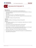 Bài giảng Kế toán quốc tế - Bài 1: Tổng quan về kế toán quốc tế