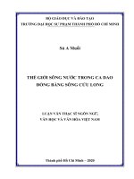 Thế giới sông nước trong ca dao đồng bằng sông cửu long 