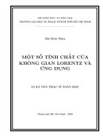 Một số tính chất của không gian lorentz và ứng dụng 