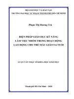 Biện pháp giáo dục kỹ năng làm việc nhóm trong hoạt động lao động cho trẻ mẫu giáo 5   6 tuổi 
