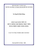 Đào tạo giáo viên về mô tả hình ảnh trong thực tiễn bằng phép chiếu song song 