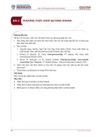 Bài giảng Khởi sự kinh doanh – Bài 2: Phương thức khởi sự kinh doanh