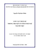 Con vật thần kì trong truyện cổ tích thần kì người việt 