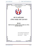 Đồ án công nghệ chế tạo máy thanh truyền ( full bản vẽ 2d + thuyết minh)