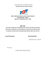 Tăng sự cạnh tranh trong du lịch đối với thị trường khách Nga tại việt nam