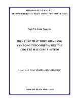 Biện pháp phát triển khả năng vận động theo nhịp và tiết tấu cho trẻ mẫu giáo 5   6 tuổi 