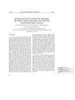 Đánh giá nguy cơ bị tổn thương do sóng thần cho khu vực đô thị thành phố Nha Trang