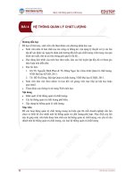 Bài giảng Quản trị chất lượng – Bài 4: Hệ thống quản lý chất lượng