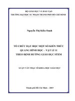 Tổ chức dạy học một số kiến thức quang hình học   vật lí 11 theo định hướng giáo dục stem