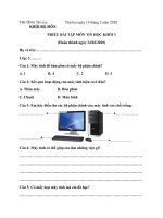 PHIẾU bài tập môn TIN học KHỐI 3 3