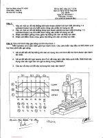 Đề thi cuối học kỳ I năm học 2017-2018 môn Thiết bị và hệ thống tự động thủy khí - ĐH Bách khoa TP.HCM