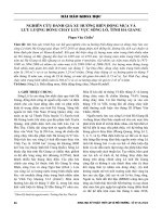Nghiên cứu đánh giá xu hướng biến động mưa và lưu lượng dòng chảy lưu vực sông Lô, tỉnh Hà Giang