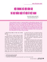 Hội trong xã hội dân sự và Dự thảo Luật về hội ở Việt Nam