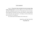 Thực hiện chính sách phát triển du lịch tại huyện đông giang, tỉnh quảng nam 