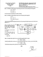 Đề kiểm tra học kỳ II năm học 2017-2018 môn Lý thuyết điều khiển nâng cao - ĐH Bách khoa TP.HCM
