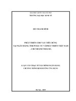 (Luận văn thạc sĩ) phát triển cho vay tiêu dùng tại ngân hàng TMCP đầu tư và phát triển việt nam – chi nhánh thái hà 
