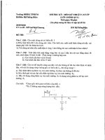 Đề thi cuối học kỳ II năm học 2017-2018 môn Kỹ thuật cao áp (Lớp chính quy) - ĐH Bách khoa TP.HCM